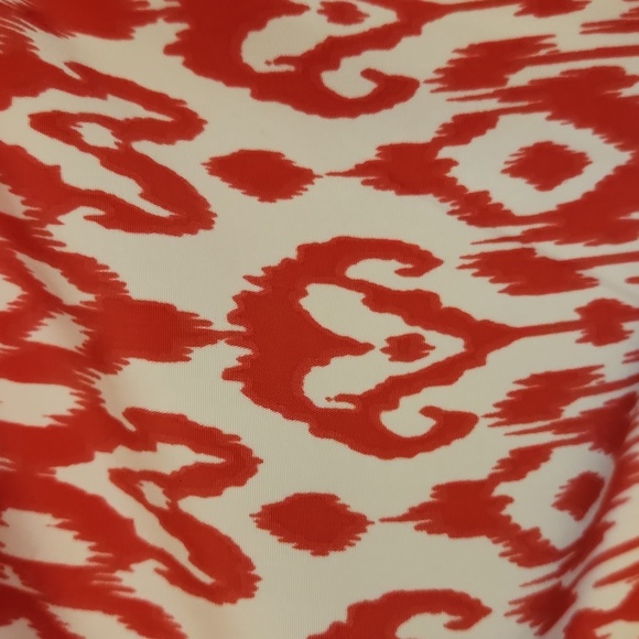 Orange and cream tribal print dress - Picture 3 of 6